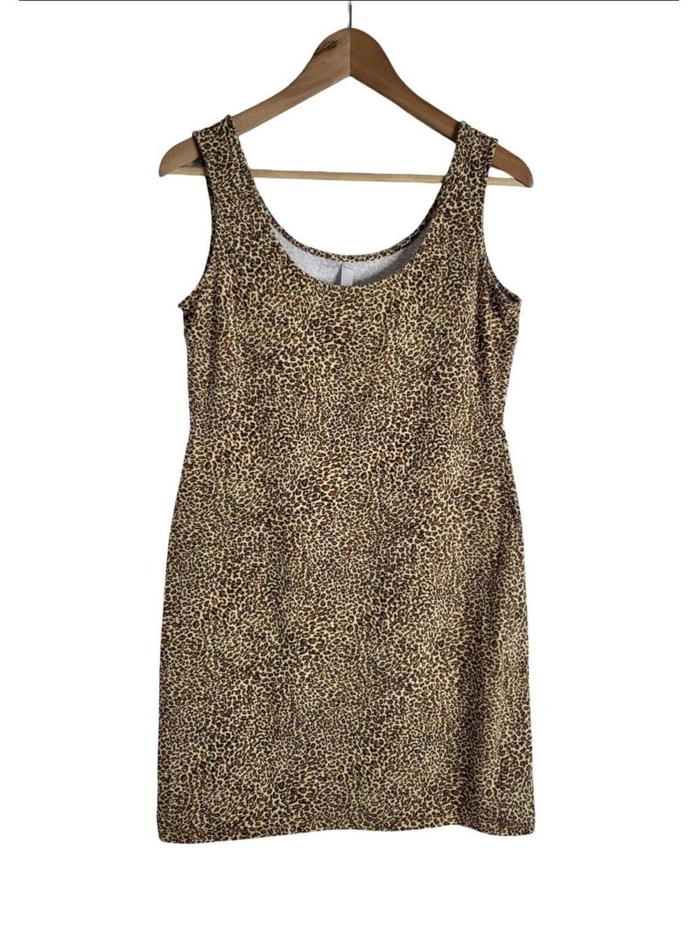 Xhilaration Leopard Sleeveless Mini Dress Y2K Inspired Size Large